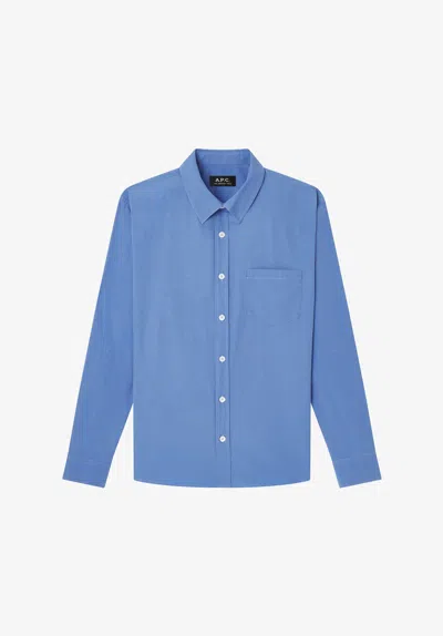 A.p.c. A. P.c. Owen Shirt Xs Blue