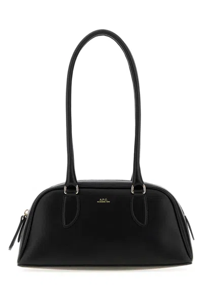 A.p.c. A. P.c. Paloma Small Leather Shoulder Handbag 27.5 Cm X 13 Cm X 10 Cm In Black