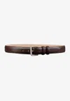 Apc A. P.c. Paris Belt 95-us32 Dark Navy In Brown