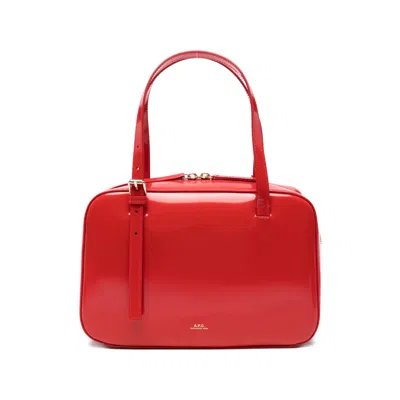 Apc A. P.c. Patent-finish Buckle-detail Tote Bag In White