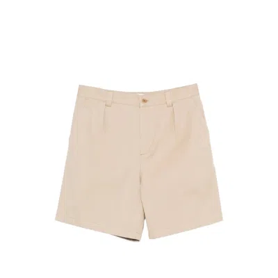 Apc A. P.c. Pleated Shorts In Neutral