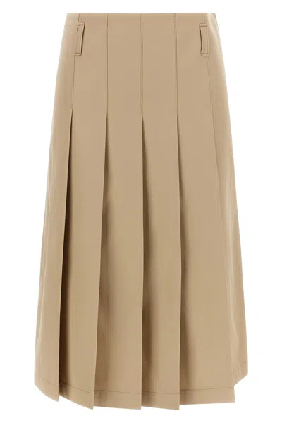A.p.c. A. P.c. Pleated Skirt In Beige
