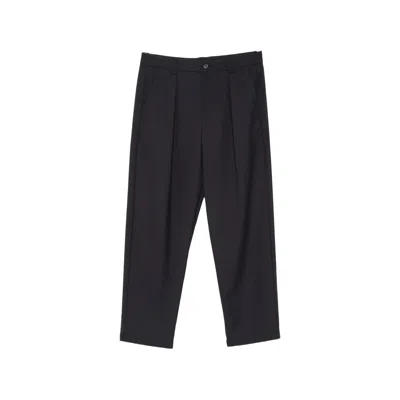A.p.c. A. P.c. Pleated Straight-leg Trousers In Black