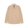 A.p.c. A. P.c. Pocket Button-down Jacket In Brown