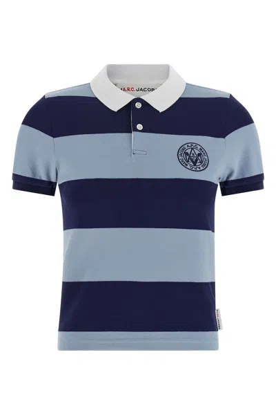 Apc Striped Polo Shirt Collaboration Marc Jacobs In Blue