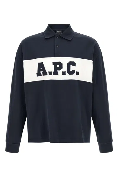 A.p.c. A. P.c. Polo 'alexis' In Blue