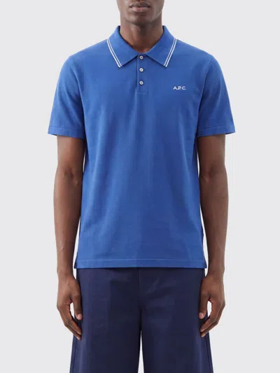 A.p.c. Polo Shirt Men In Blue