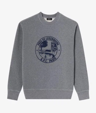 A.p.c. A. P.c. Premium Organic Cotton Sweatshirt In Gris Chine