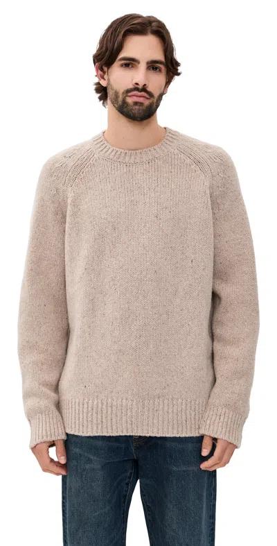 Apc A.p.c. A.p.c. Harris Crewneck Wool Jumper In Neutral