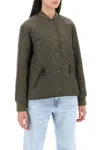 Apc A.p.c. Camila' Jacket With Press Buttons In Military Green Quilted Fabric In Green