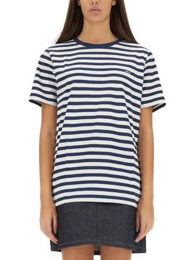 A.p.c. A. P.c. Regular Fit Striped T-shirt In Multi