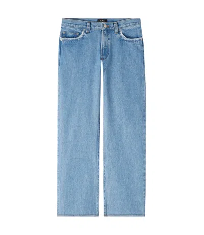 A.p.c. A. P.c. Relaxed Raw Edge F Jeans 25 Light Blue