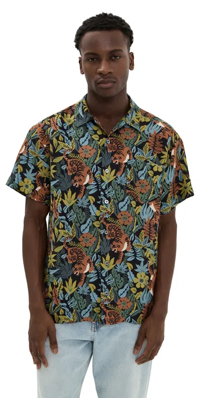 Apc A. P.c. Roy Printed Shirt Saa Multicolore In Saa - Multicolored