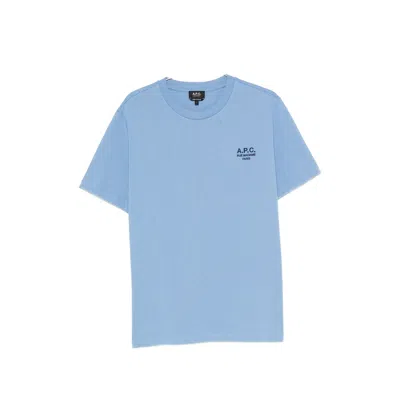 A.p.c. A. P.c. Rue Madame Logo-print T-shirt In Blue