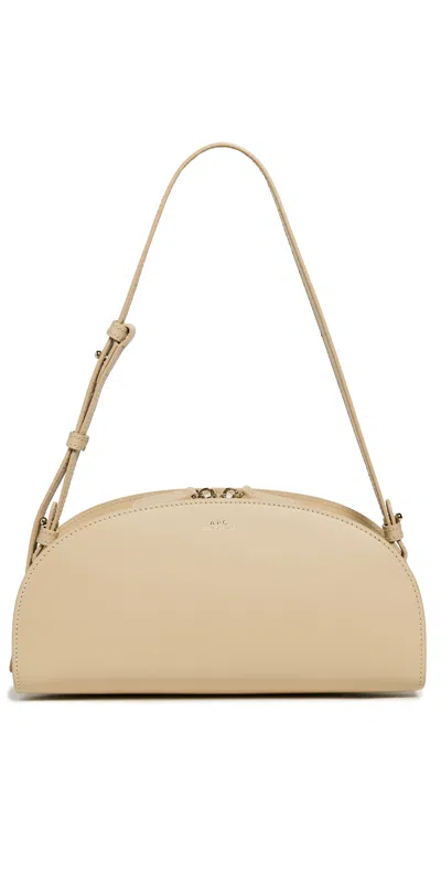 Apc A. P.c. Sac Demi-lune Shoulder Bag Bap Sahara In Beige
