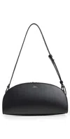 Apc Mini Demi-lune Structured Shoulder Handbag In Lzz Black