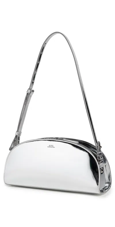 A.p.c. A. P.c. Sac Demi Lune Shoulder Bag Rab Silver