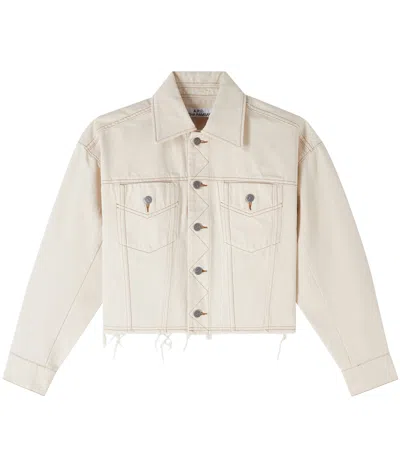 A.p.c. A. P.c. Sainters Denim Jacket 38 Ecru In Neutral