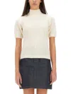 Apc Edie Short-sleeve Sweater In White