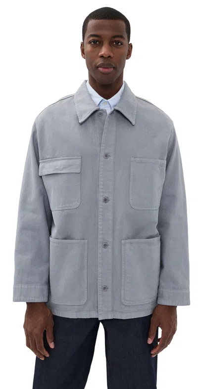 Apc A. P.c. Shirt Jacket Iac Blue Grey In Gray