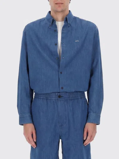A.p.c. Shirt Men In Blue