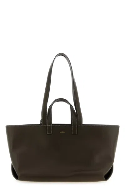 A.p.c. A. P.c. Shopping 'le Drummer' Grande In Brown