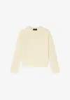 A.p.c. A. P.c. Short Crew Neck Sweater Xl Ecru In Multi
