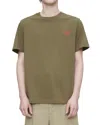 Apc Logo-embroidered Cotton-jersey T-shirt In Brown