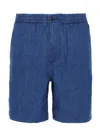 A.p.c. Blue Solid Shorts In Blue