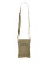 Apc Logo Print Mini Canvas Messenger Bag In Brown
