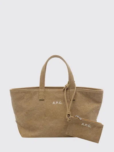 A.p.c. A. P.c. Shoulder Bag Woman Color Beige In Brown