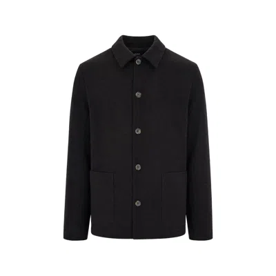 A.p.c. A. P.c. Simple Dark Brown Wool Jacket