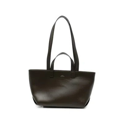 A.p.c. A. P.c. Small Drummer Logo-print Tote Bag In Black