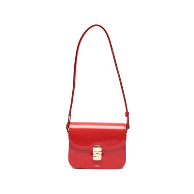 A.p.c. A. P.c. Small Grace Leather Cross Body Bag In Red