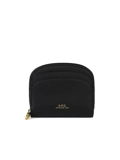 Apc A.p.c. Porte-cartes Demi-lune Accessories In Black