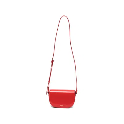 A.p.c. A. P.c. Small Leather Mini Bag In Red