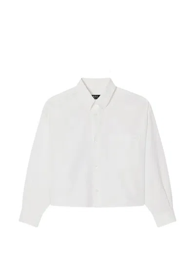 A.p.c. A. P.c. Sophia Logo Button-down Shirt In White
