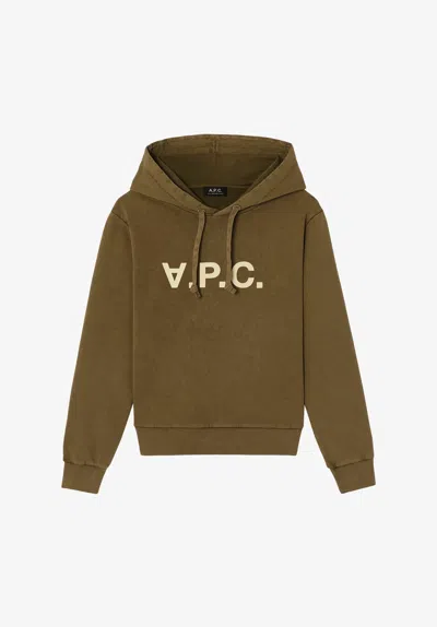A.p.c. A. P.c. Standard Grand Vpc Hoodie Womens Xxs Khaki Green