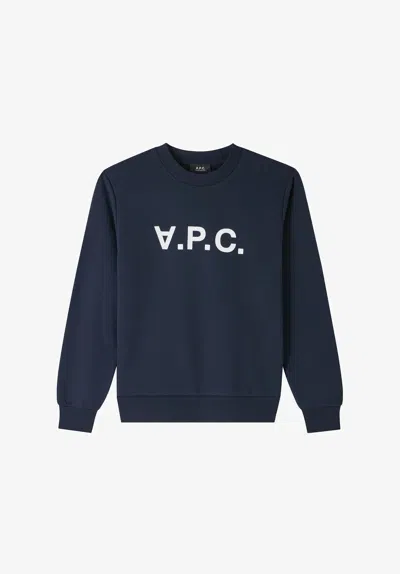 A.p.c. A. P.c. Standard Grand Vpc Sweatshirt Womens Xs Navy Blue