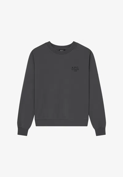 A.p.c. A. P.c. Standard Rue Madame Sweatshirt Womens Xxs Black In Gray