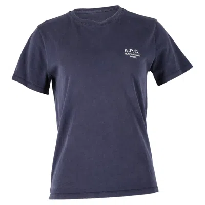 Apc A. P.c. Standard Rue Madame T-shirt In Navy Blue Cotton