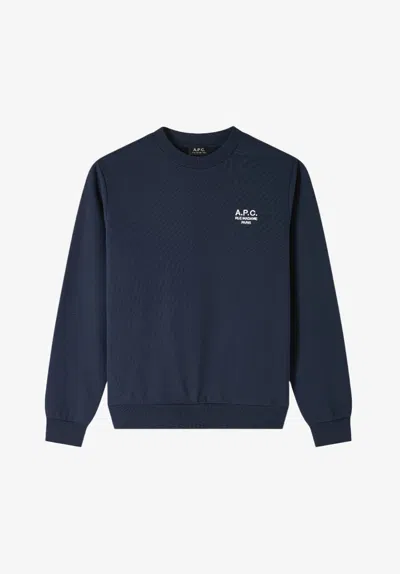 A.p.c. A. P.c. Standard Rue Madame Unisex Sweatshirt Womens Xs Navy Blue