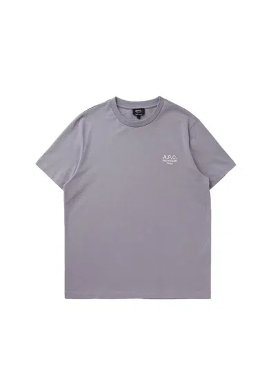 A.p.c. A. P.c. Standard T-shirt - Perfect For Spring/summer 2026 In Lilas/blanc