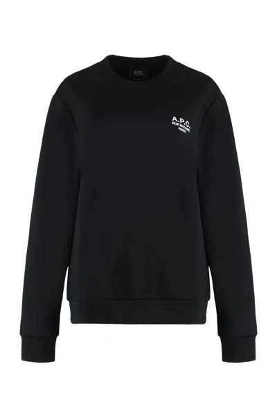 A.p.c. A. P.c. Standout Neck Mini Ribbed Cotton T-shirt In Black