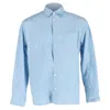 Apc A. P.c. Striped Button-down Shirt In Blue Cotton In Blue