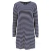 Apc A. P.c. Striped Mini Dress In Navy Blue Viscose In Blue