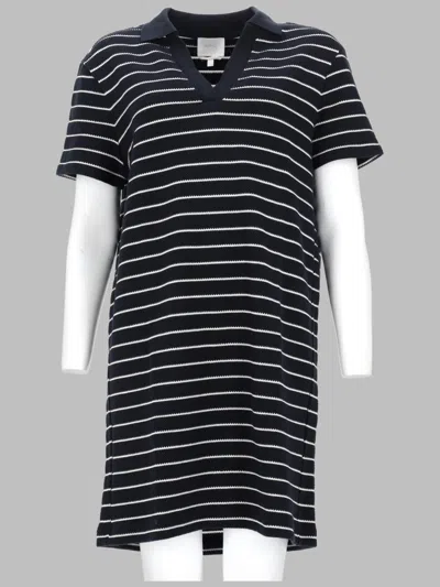 A.p.c. A. P.c. Striped Polo Dress For Women In Blue