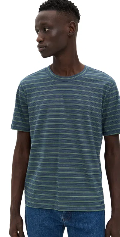 Apc A. P.c. Striped Tee Iak Dark Navy