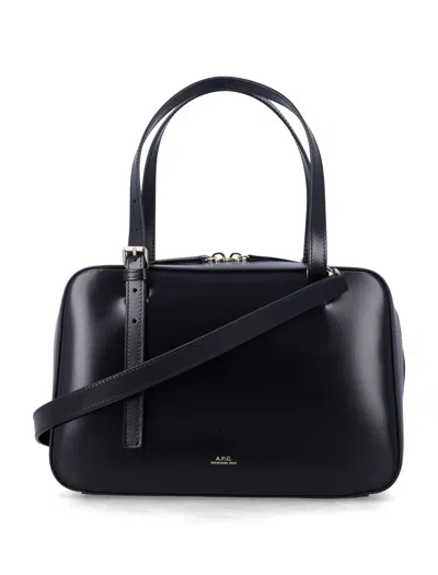 A.p.c. A. P.c. Structured Box Handbag 18 X 27.5 X 10 Cm In Nero