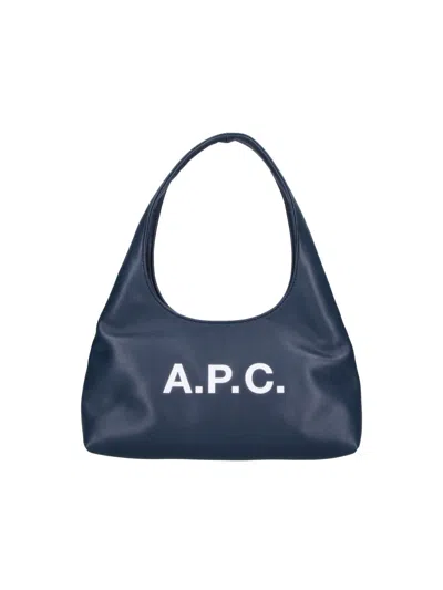 A.p.c. A. P.c. Structured Crossbody Bag In Blue